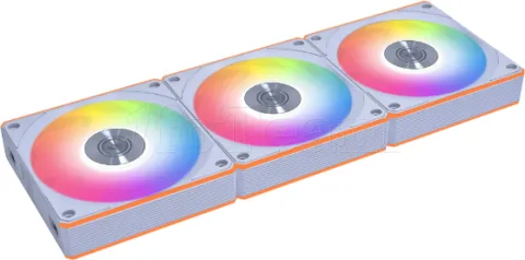 Photo de Lot de 3 Ventilateurs de boitier Lian Li Uni Fan CL Wireless Reverse RGB - 12cm (Blanc)