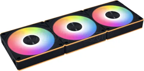 Photo de Lot de 3 Ventilateurs de boitier Lian Li Uni Fan CL Wireless Reverse RGB - 12cm (Noir)