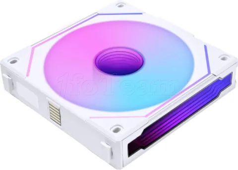 Photo de Lot de 3 Ventilateurs de boitier Lian Li Uni Fan Infinity Reverse RGB - 12cm (Blanc)