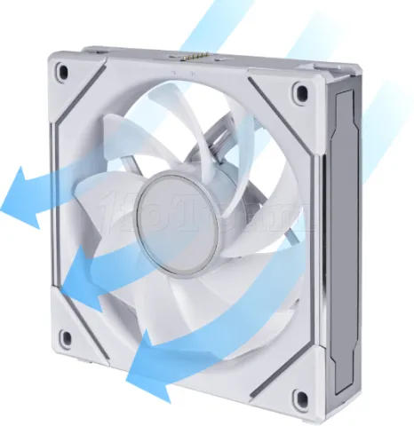 Photo de Lot de 3 Ventilateurs de boitier Lian Li Uni Fan Infinity Reverse RGB - 12cm (Blanc)