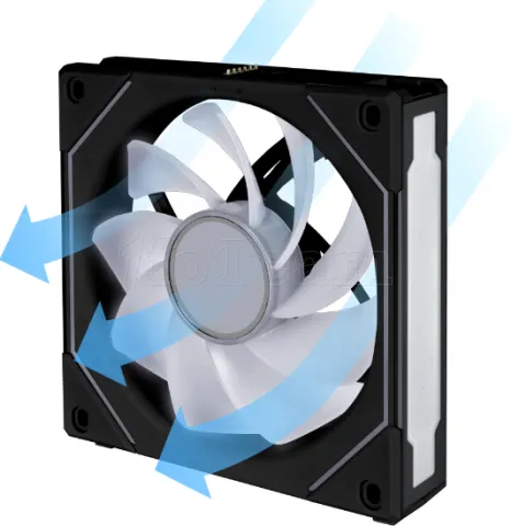 Photo de Lot de 3 Ventilateurs de boitier Lian Li Uni Fan Infinity Reverse RGB - 12cm (Noir)