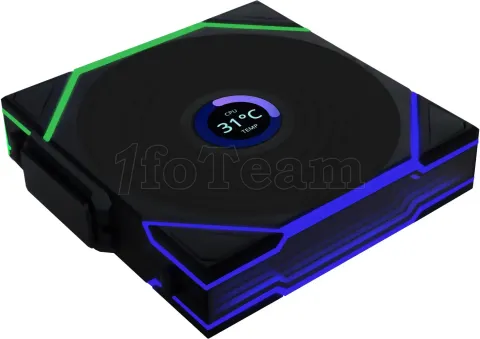 Photo de Lot de 3 Ventilateurs de boitier Lian Li Uni Fan TL Wireless LCD RGB - 12cm (Noir)
