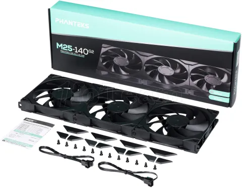 Photo de Lot de 3 Ventilateurs de boitier Phanteks M25 Gen2 - 14cm (Noir)