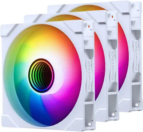 Photo de Lot de 3 Ventilateurs de boitier Phanteks M25 Gen2 Reverse RGB - 14cm (Blanc)