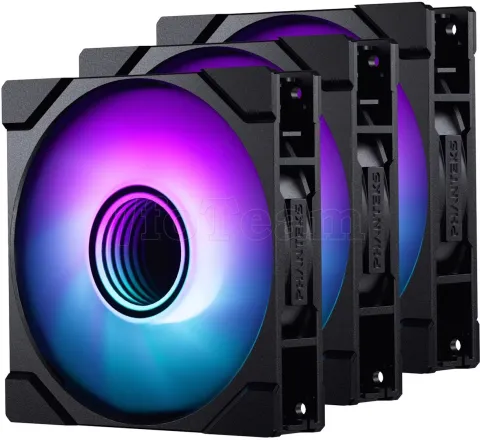 Photo de Lot de 3 Ventilateurs de boitier Phanteks M25 Gen2 RGB - 12cm (Noir)
