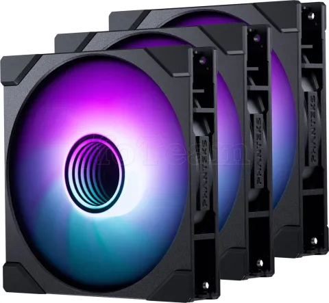 Photo de Lot de 3 Ventilateurs de boitier Phanteks M25 Gen2 RGB - 14cm (Noir)
