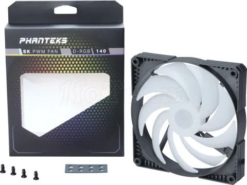 Photo de Lot de 3 Ventilateurs de boitier Phanteks PH-F140 SK RGB 14cm (Noir)