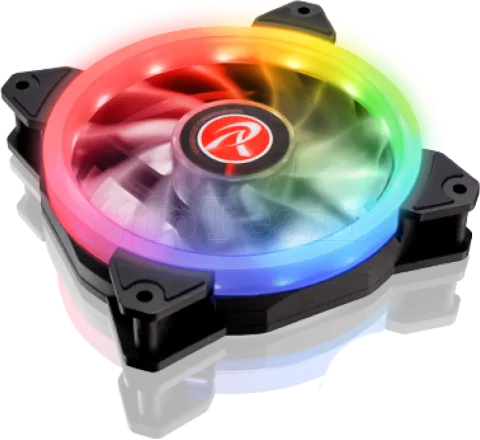 Photo de Lot de 3 Ventilateurs de boitier Raijintek Iris 12 Rainbow A RGB 12cm (Noir)