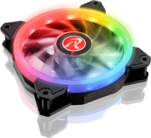 Photo de Lot de 3 Ventilateurs de boitier Raijintek Iris 12 Rainbow A RGB 12cm (Noir)