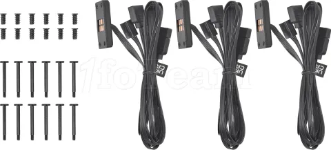 Photo de Lot de 3 Ventilateurs de boitier Thermaltake CT EX RGB - 12cm (Noir)
