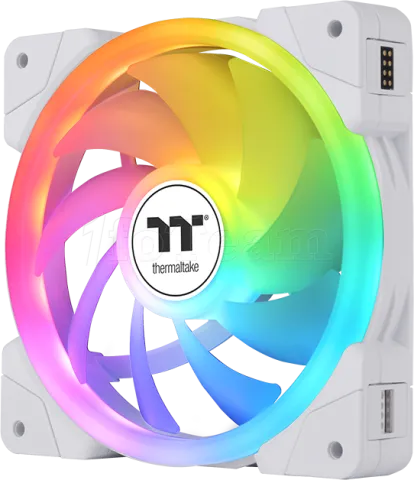Photo de Lot de 3 Ventilateurs de boitier Thermaltake SwaFan EX RGB - 12cm (Blanc)