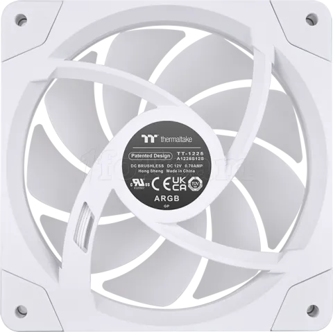 Photo de Lot de 3 Ventilateurs de boitier Thermaltake SwaFan EX RGB - 12cm (Blanc)