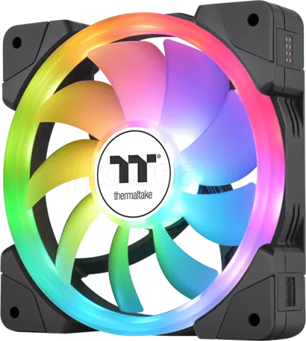 Photo de Lot de 3 Ventilateurs de boitier Thermaltake SwaFan EX RGB - 12cm (Noir)
