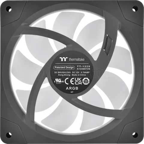 Photo de Lot de 3 Ventilateurs de boitier Thermaltake SwaFan EX RGB - 12cm (Noir)