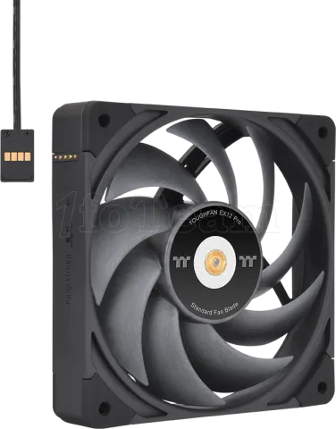 Photo de Lot de 3 Ventilateurs de boitier Thermaltake ToughFan Ex Pro - 12cm (Noir)