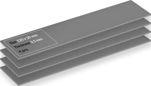 Photo de Lot de 4 Pads thermiques Arctic TP-4 120x20x0,5mm (Gris)