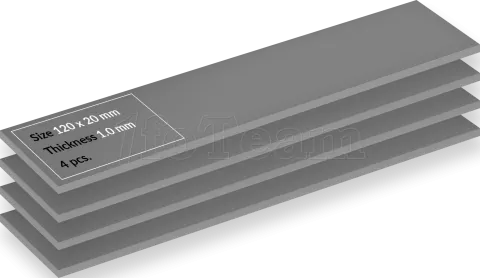 Photo de Lot de 4 Pads thermiques Arctic TP-4 120x20x1mm (Gris)