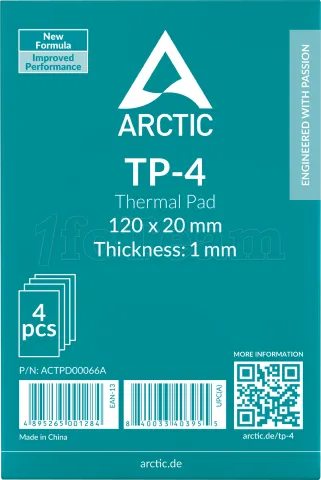 Photo de Lot de 4 Pads thermiques Arctic TP-4 120x20x1mm (Gris)