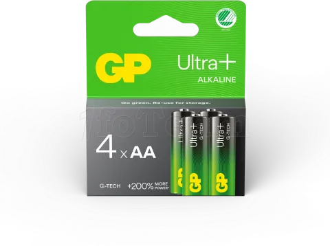 Photo de Lot de 4 piles Alcaline GP Batteries Ultra Plus type AA (LR6) 1,5V