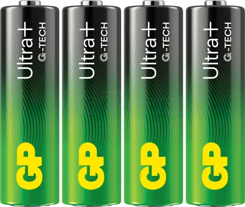 Photo de Lot de 4 piles Alcaline GP Batteries Ultra Plus type AA (LR6) 1,5V