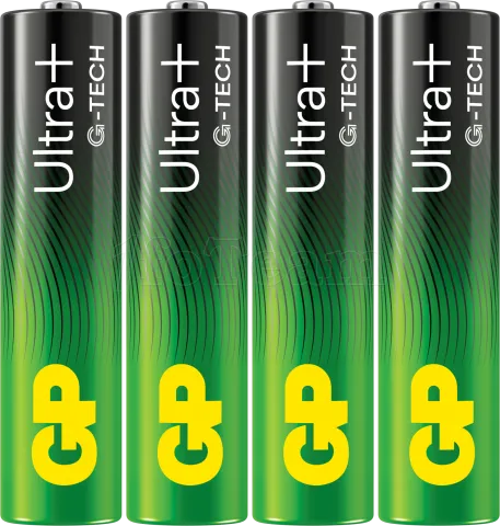 Photo de Lot de 4 piles Alcaline GP Batteries Ultra Plus type AAA (LR3) 1,5V