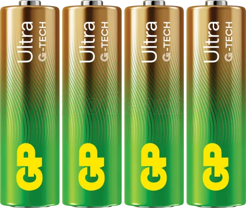 Photo de Lot de 4 piles Alcaline GP Batteries Ultra type AA (LR6) 1,5V
