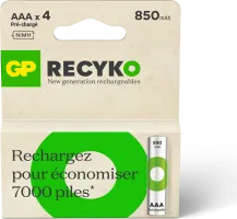 Photo de 4x GP Batteries ReCyko AAA 850mAh