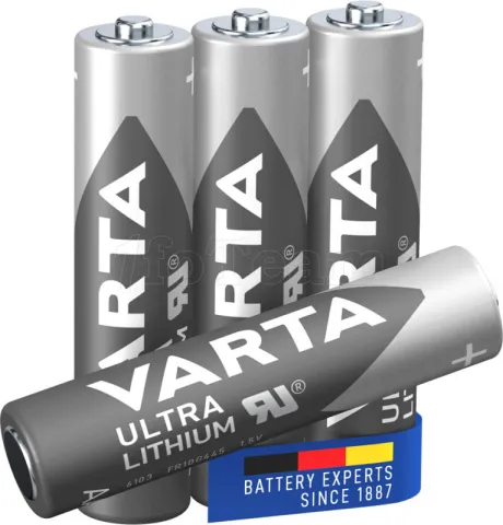 Photo de Lot de 4 piles Varta Ultra Lithium type AAA (LR3) 1,5V