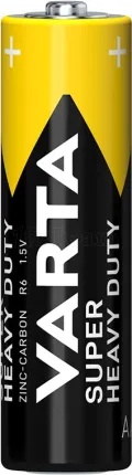 Photo de Lot de 4 piles Zinc Varta Super Heavy Duty type AA (LR6) 1,5V