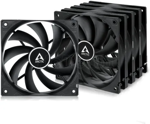 Photo de Lot de 5 Ventilateurs de boitier Arctic F12 PWM - 12cm (Noir)