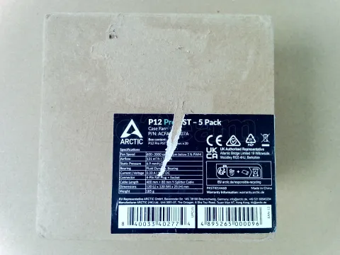 Photo de Lot de 5 Ventilateurs de boitier Arctic P12 Pro - 12cm (Noir) - ID 223565