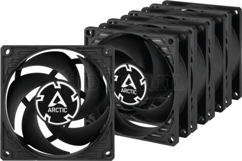 Photo de Lot de 5 Ventilateurs de boitier Arctic P8 - 8cm (Noir)