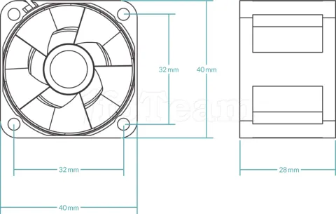 Photo de Lot de 5 Ventilateurs de serveur Arctic S4028-6K - 4cm (Noir)