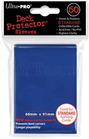 Photo de Lot de 50 Sleeves Ultra Pro Format Standard 66x91mm (Bleu)