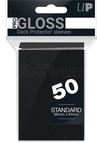 Photo de Lot de 50 Sleeves Ultra Pro Pro-Gloss Format Standard 66x91mm (Noir)