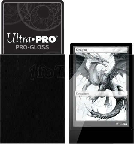 Photo de Lot de 50 Sleeves Ultra Pro Pro-Gloss Format Standard 66x91mm (Noir)