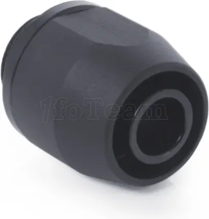 Photo de Lot de 6 Raccords à compression pour Tube Ø7,6/12,7mm - G1/4" Alphacool HF TPV Metal (Noir)