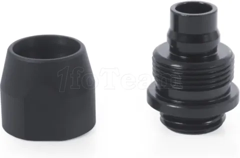 Photo de Lot de 6 Raccords à compression pour Tube Ø7,6/12,7mm - G1/4" Alphacool HF TPV Metal (Noir)