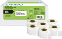 Photo de Lot de 6 Rouleaux de 500 étiquettes adhésives Dymo 2177564 - 25x54mm (Blanc)