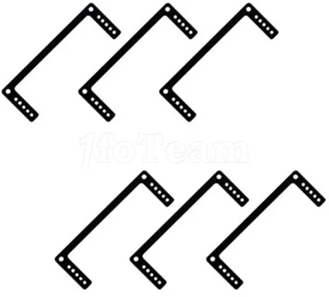 Photo de Lot de 6 Supports de montage Watercooling pour Lian Li O11 Air & Dynamic Mini  (Noir)