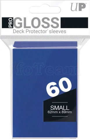 Photo de Lot de 60 Sleeves Ultra Pro Pro-Gloss Format Small 62x89mm (Bleu)