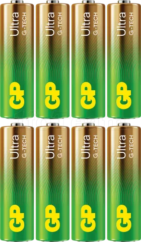 Photo de Lot de 8 piles Alcaline GP Batteries Ultra type AA (LR6) 1,5V