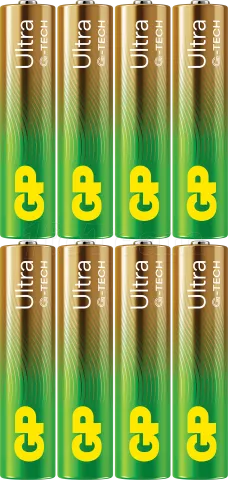 Photo de Lot de 8 piles Alcaline GP Batteries Ultra type AAA (LR03) 1,5V