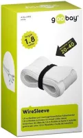 Photo de Manchon textile Organisateur de câbles Goobay WireSleeve 180x4cm avec Velcro (Blanc)