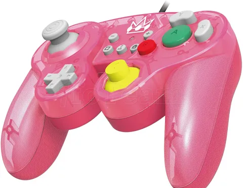 Photo de Manette de jeu filaire Hori Battle Pad Peach pour Nintendo Switch (Rose)