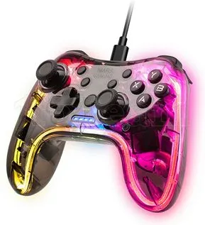 Photo de Manette de jeu filaire Mars Gaming MGP-C RGB (Transparent)