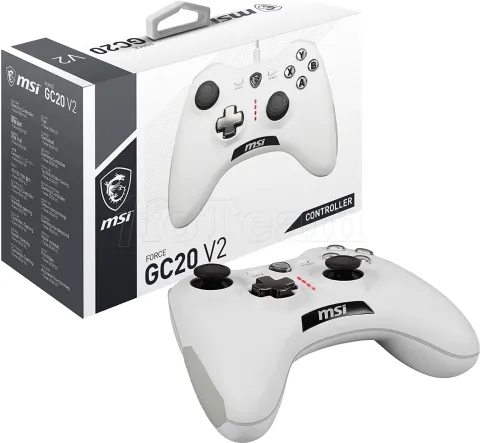 Photo de Manette de jeu filaire MSI Force GC20 (Blanc)