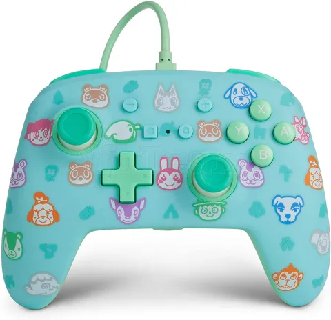 Photo de Manette de jeu filaire PowerA Enhanced Animal Crossing New Horizons pour Nintendo Switch (Bleu)