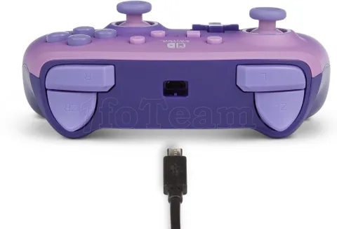 Photo de Manette de jeu filaire PowerA Enhanced Lilac Fantasy pour Nintendo Switch (Violet)