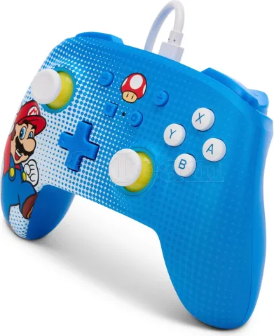 Photo de Manette de jeu filaire PowerA Enhanced Mario pour Nintendo Switch (Bleu)